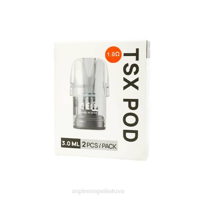 Aspire Tsx Pod 1,0 omų (3,0 ml) / 2 vnt. pakuotėje (suderinama su cyber s ir cyber x) - Aspire Vape 6RB0234