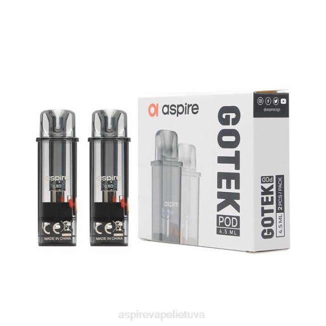 Aspire gotek pod (pakartotinai užpildytas leidimas 4,5 ml), suderinamas su gotek x ir gotek s - Aspire Vape Vilnius 6RB0232